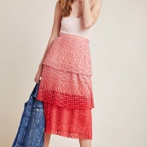Maeve Brighton Tiered Midi Skirt - Size 6